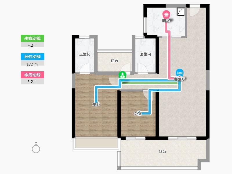 广东省-韶关市-碧桂园太阳城-88.34-户型库-动静线