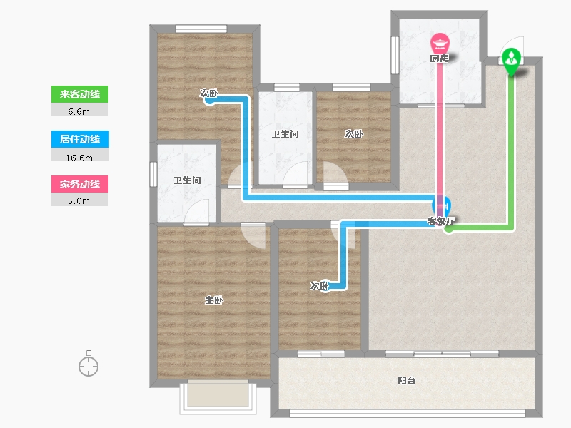 浙江省-宁波市-雅戈尔江上云境-120.20-户型库-动静线