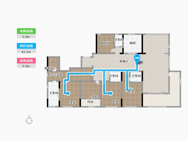 浙江省-湖州市-湖上居-291.93-户型库-动静线