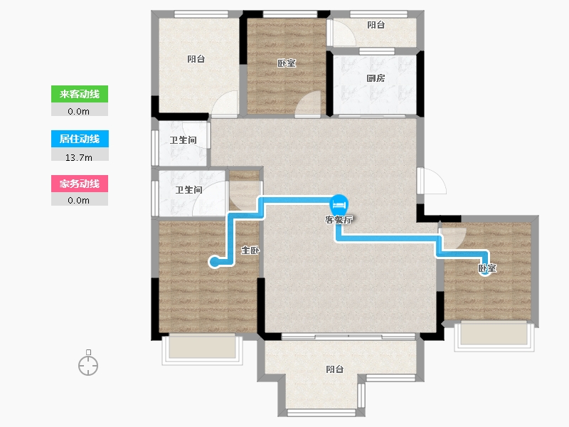 贵州省-毕节市-绿城•深蓝中心-114.40-户型库-动静线