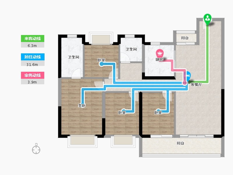 湖北省-武汉市-招商·武汉城建未来中心-113.60-户型库-动静线