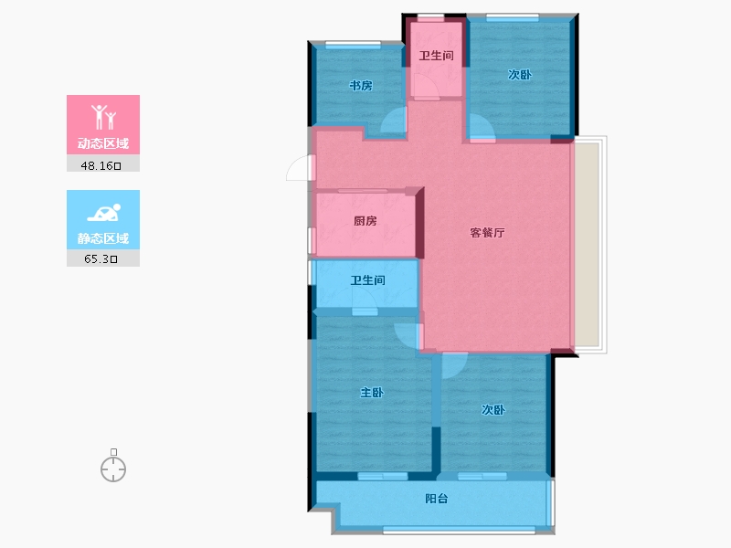 浙江省-湖州市-风华广场-101.61-户型库-动静分区