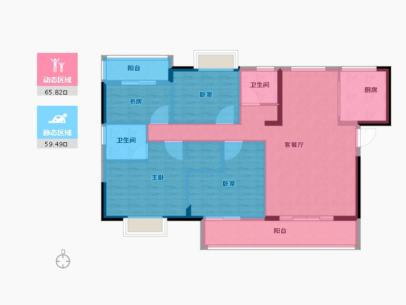 福建省-莆田市-国投木兰府-113.61-户型库-动静分区