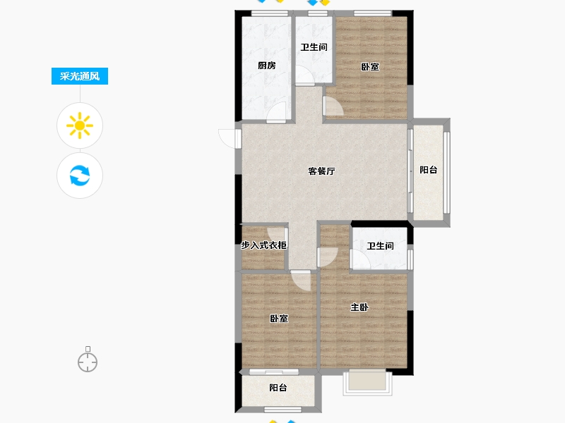 福建省-莆田市-国投木兰府-102.00-户型库-采光通风