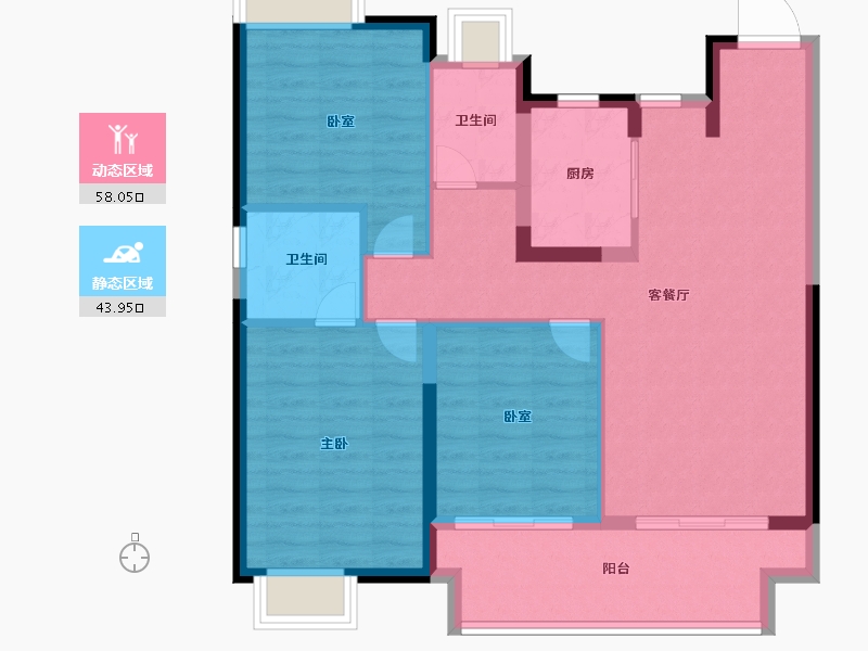 江西省-抚州市-金地时代艺境-92.00-户型库-动静分区