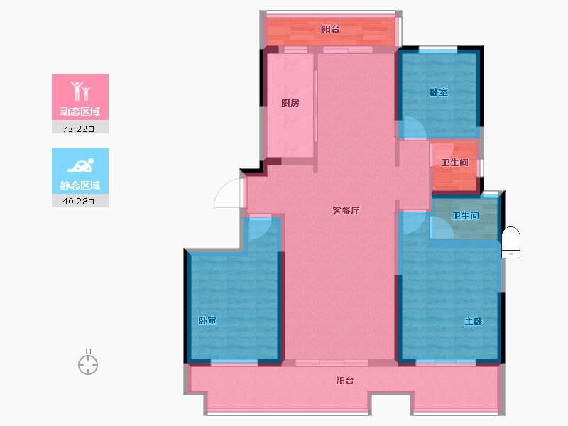 河南省-濮阳市-住友和园-100.93-户型库-动静分区