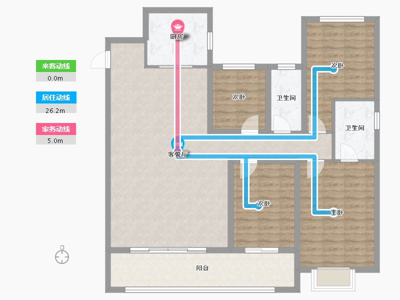 浙江省-宁波市-雅戈尔江上云境-120.01-户型库-动静线