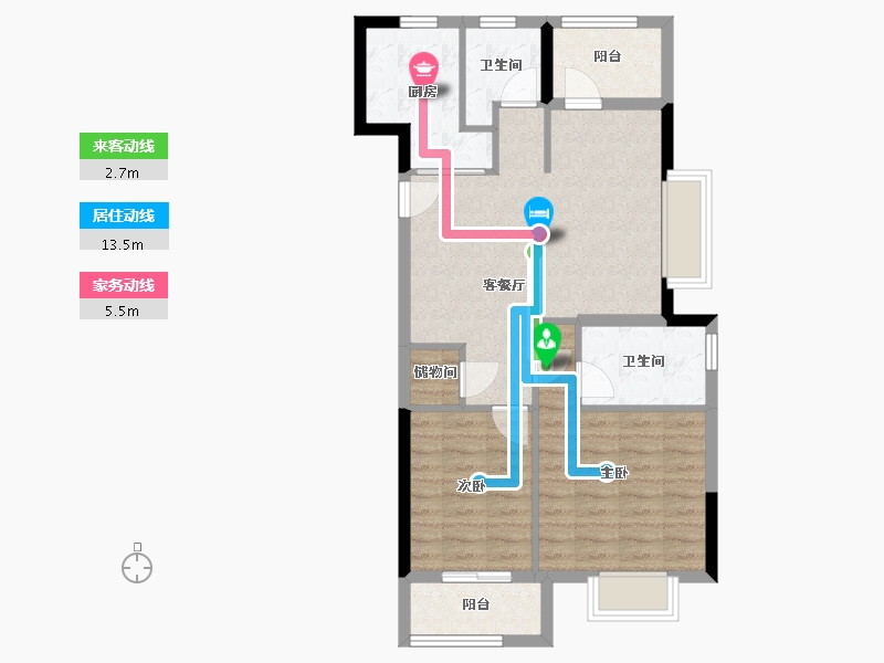 浙江省-宁波市-荣安观棠晴雨府-71.20-户型库-动静线