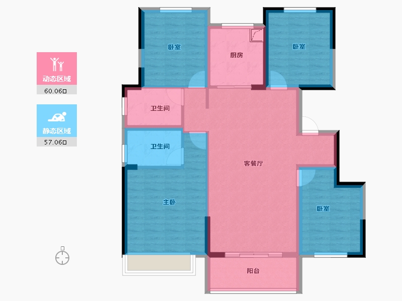 河南省-商丘市-亿洲·山水御府-104.54-户型库-动静分区