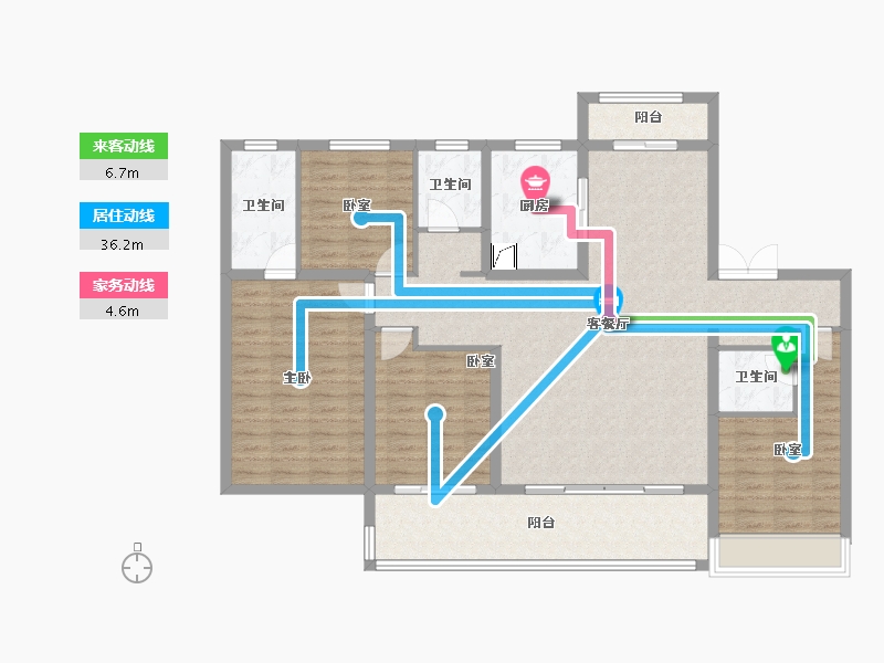 河南省-商丘市-建业·新筑二期-132.80-户型库-动静线