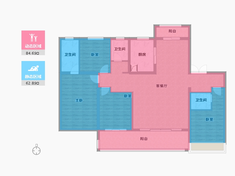 河南省-商丘市-建业·新筑二期-132.80-户型库-动静分区