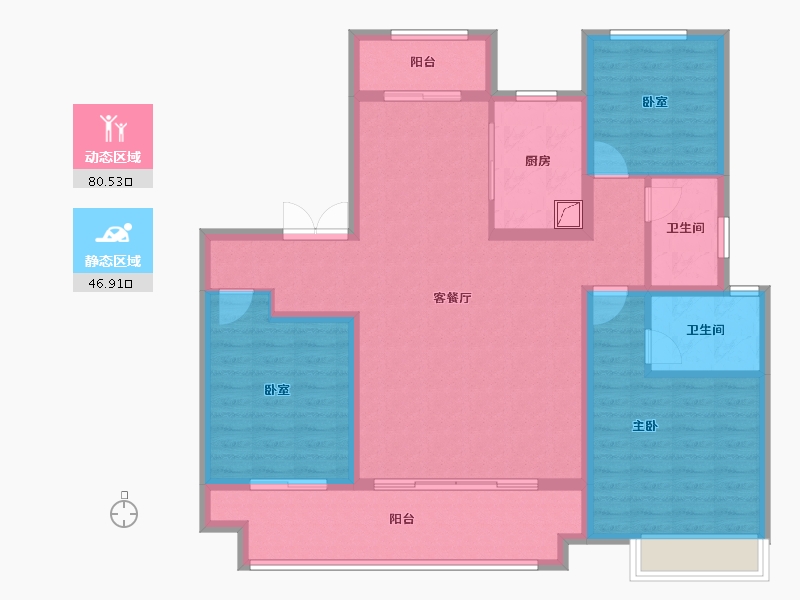 河南省-商丘市-建业·新筑二期-114.52-户型库-动静分区