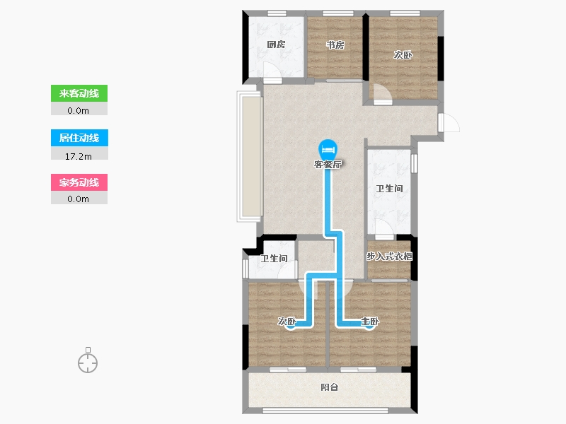 浙江省-湖州市-大华锦澜府-105.26-户型库-动静线