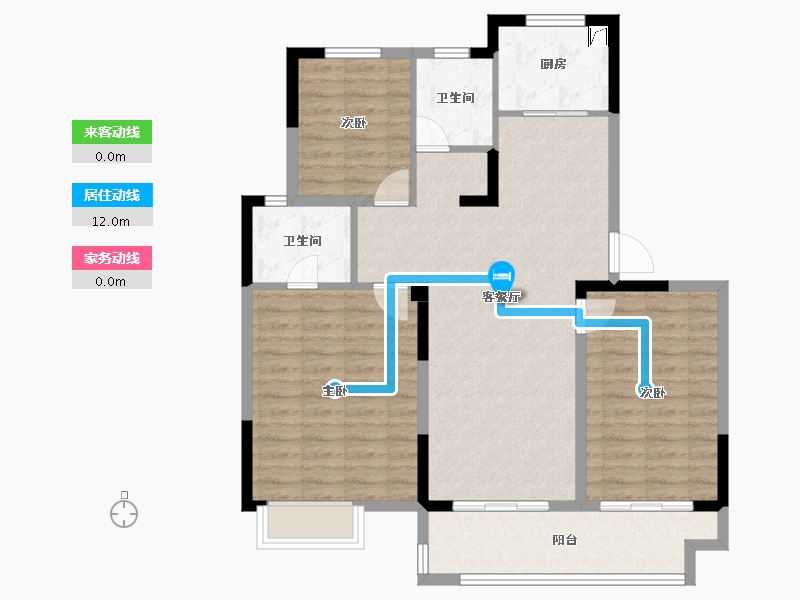 江苏省-连云港市-港利·上城-96.00-户型库-动静线