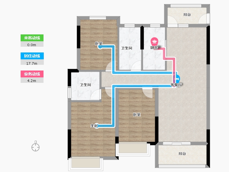 浙江省-湖州市-诚悦府-97.07-户型库-动静线