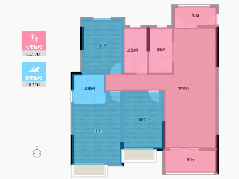 浙江省-湖州市-诚悦府-97.07-户型库-动静分区