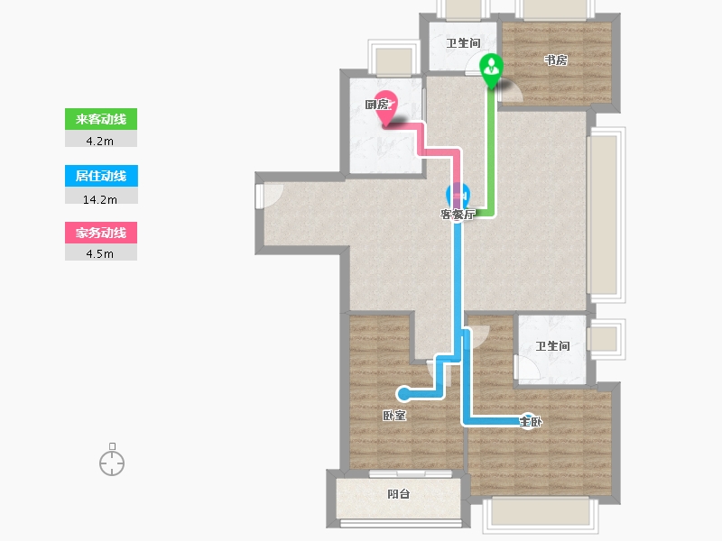 湖北省-武汉市-华发都荟天地-94.40-户型库-动静线