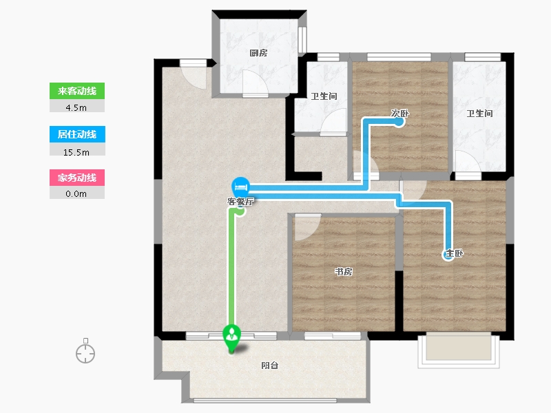 河南省-信阳市-中国铁建·西派澜岸-93.60-户型库-动静线