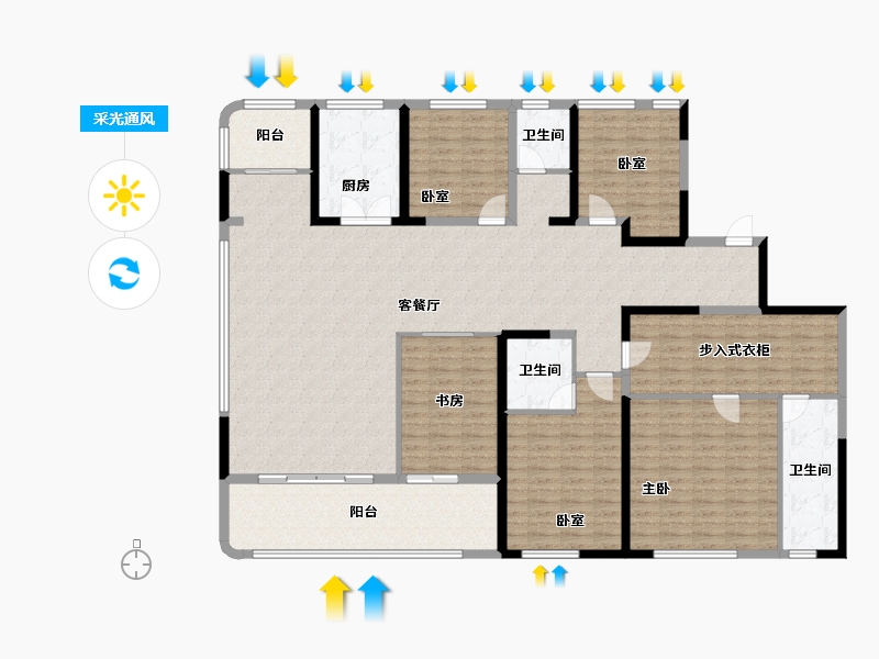 浙江省-湖州市-湖上居-193.11-户型库-采光通风