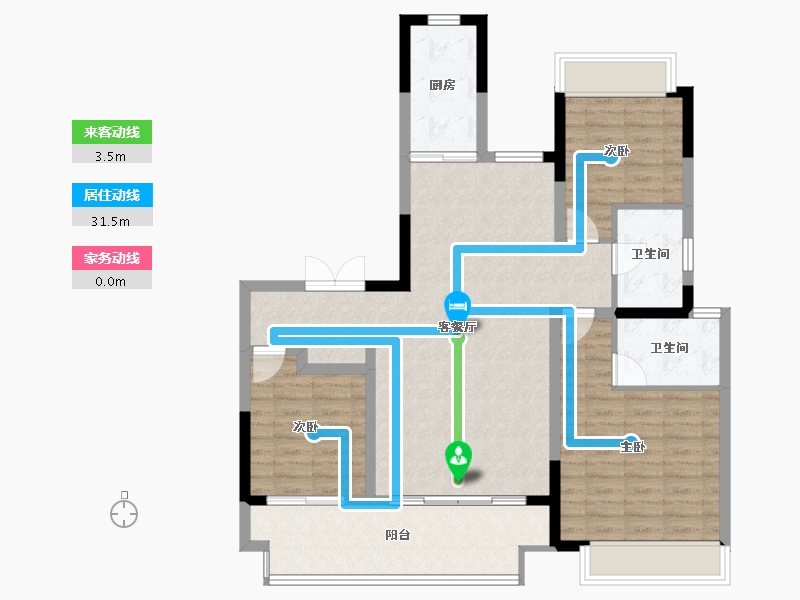 河南省-信阳市-玖荣学府-101.60-户型库-动静线