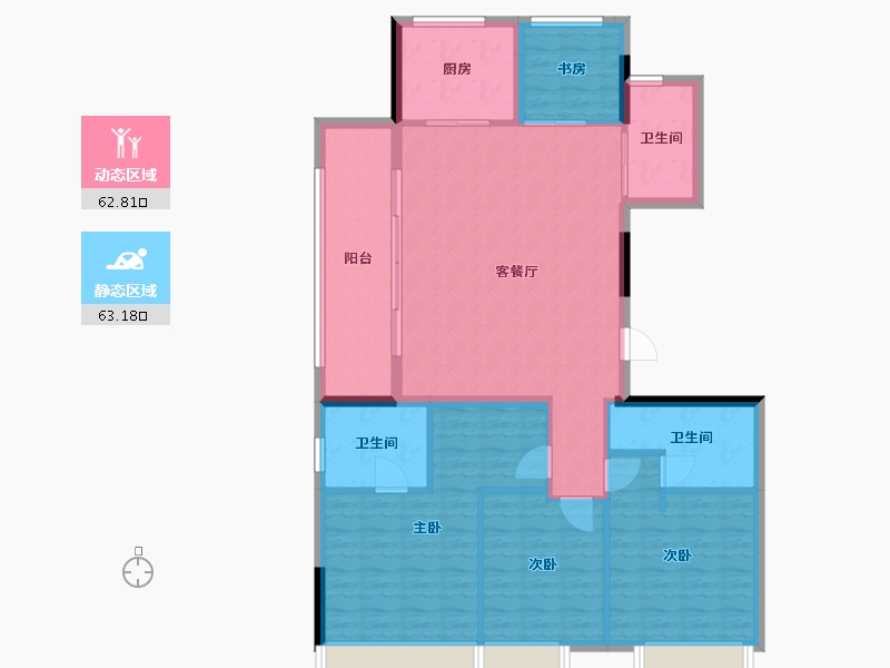 浙江省-湖州市-大华锦澜府-114.60-户型库-动静分区