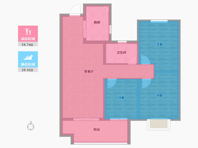 河南省-郑州市-保利文化广场-83.20-户型库-动静分区