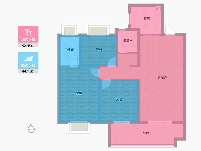 河南省-郑州市-保利文化广场-96.00-户型库-动静分区