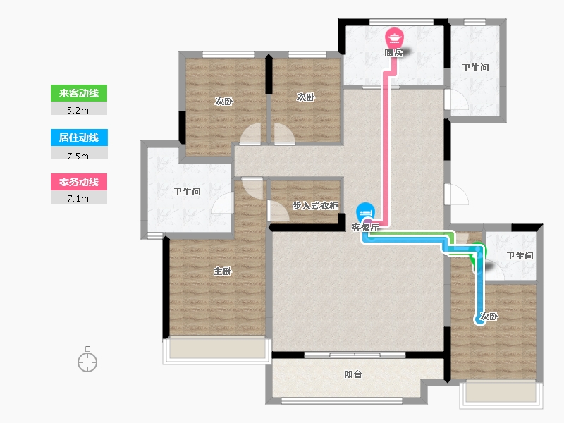 浙江省-湖州市-大华锦澜府-140.91-户型库-动静线