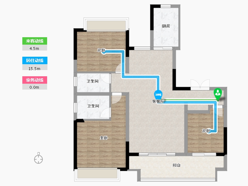 河南省-信阳市-玖荣学府-105.60-户型库-动静线