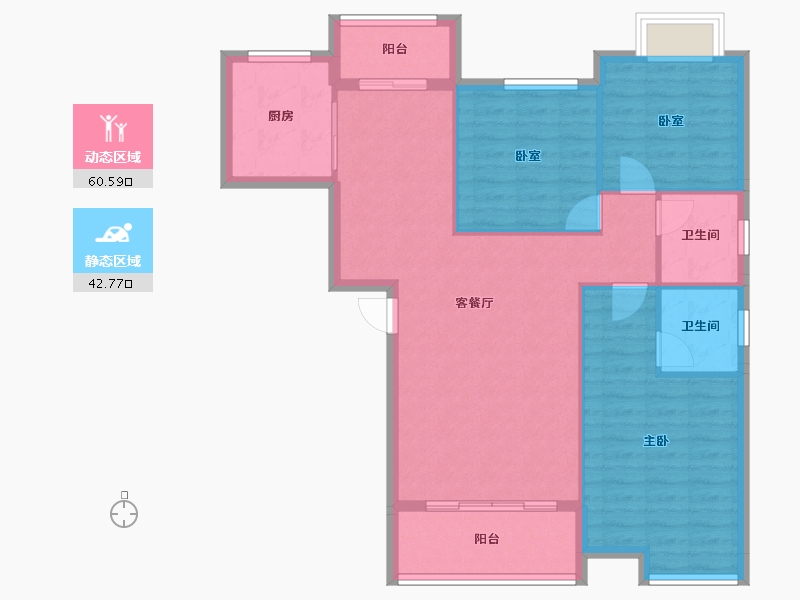 湖北省-武汉市-状元府-93.98-户型库-动静分区