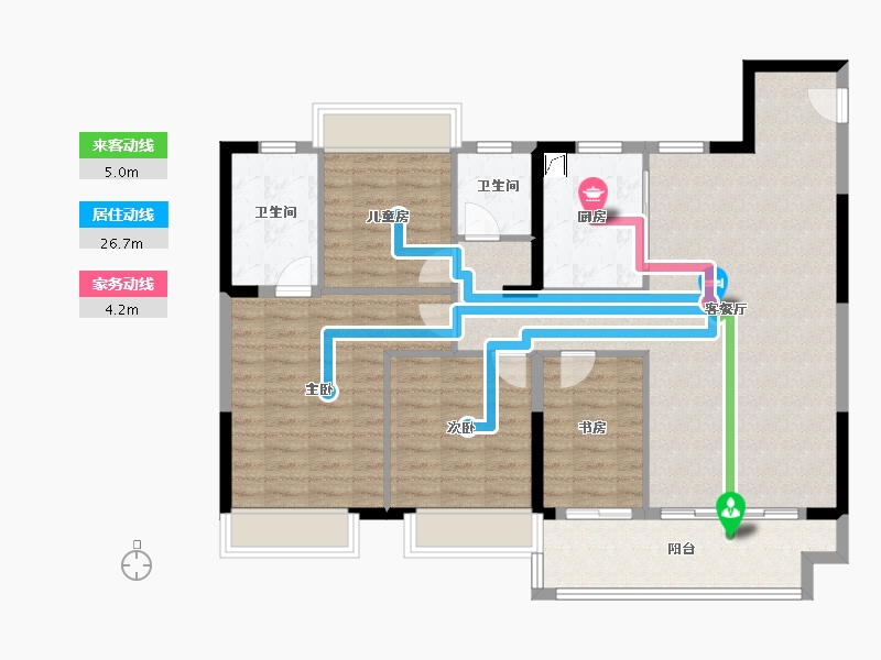 江苏省-常州市-嘉宏澎π-108.80-户型库-动静线