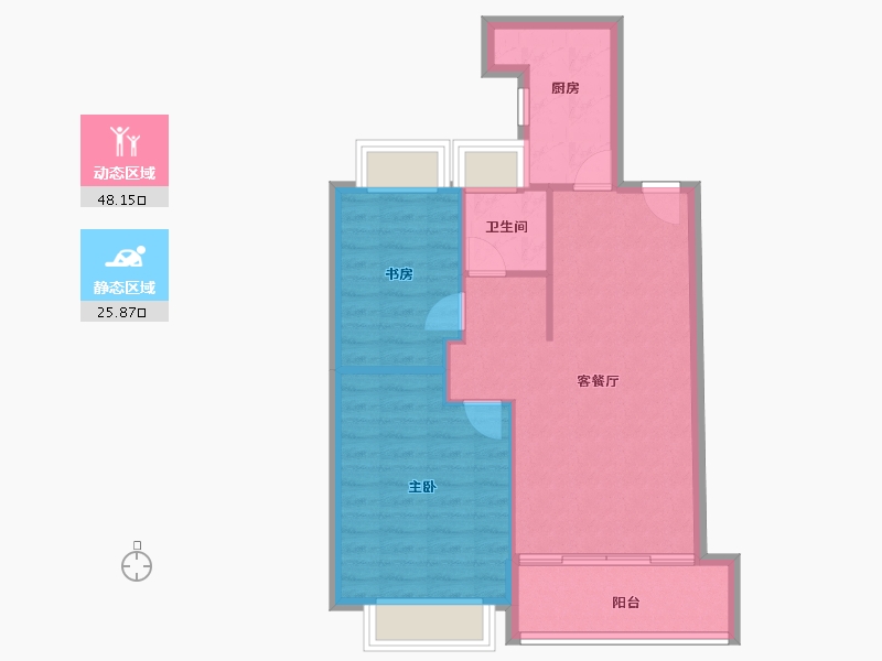 湖北省-武汉市-华发都荟天地-67.20-户型库-动静分区