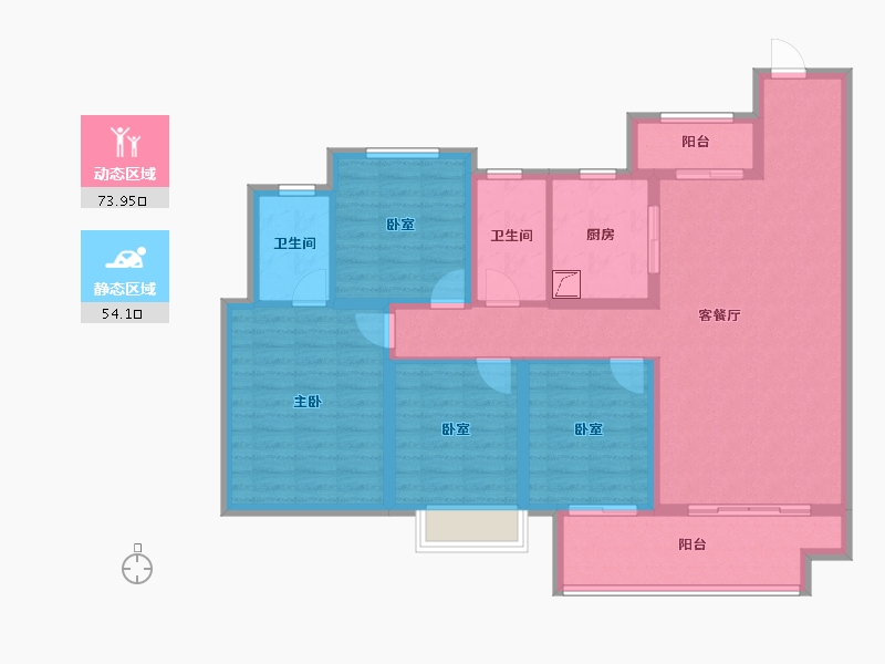 河南省-商丘市-建业·新筑二期-114.54-户型库-动静分区