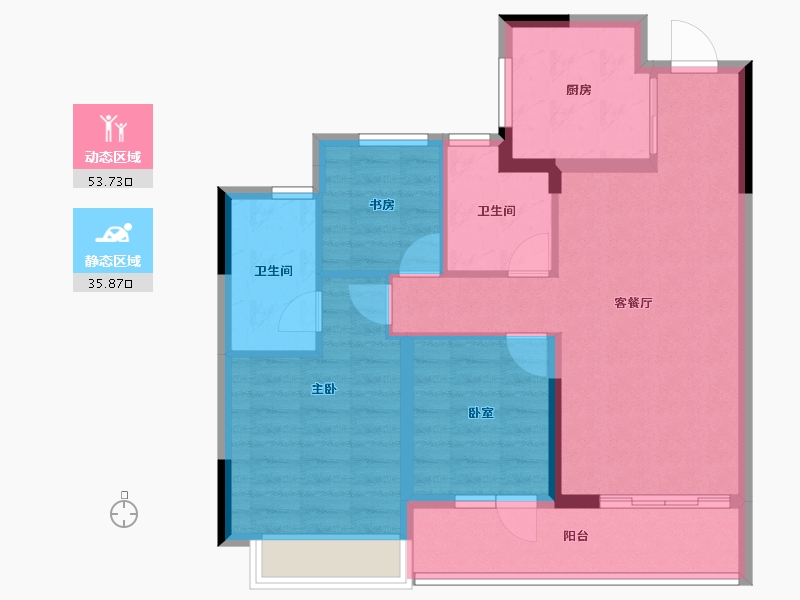 浙江省-杭州市-山澜桂语轩-80.00-户型库-动静分区