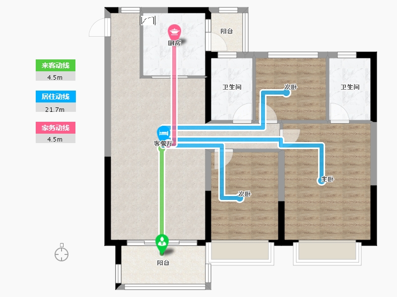 江苏省-镇江市-句容恒大云湖上郡-98.40-户型库-动静线