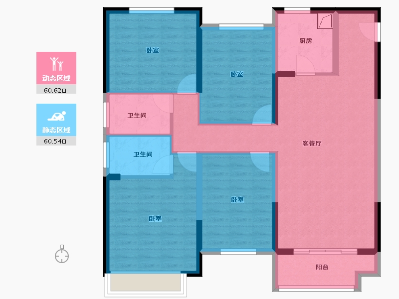 河南省-商丘市-亿洲·山水御府-108.44-户型库-动静分区