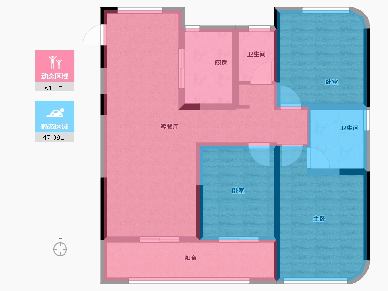 浙江省-湖州市-湖上居-96.22-户型库-动静分区