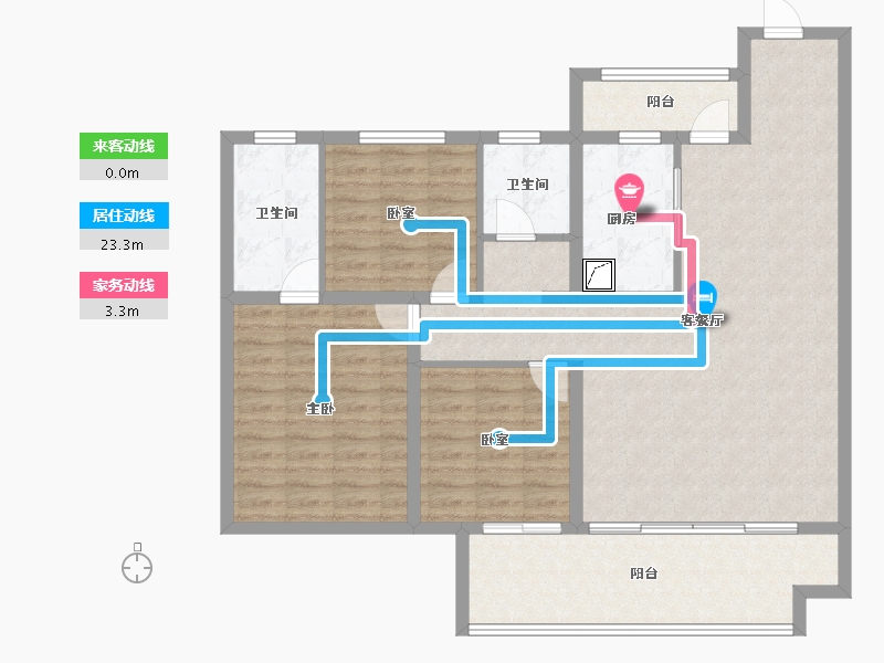 河南省-商丘市-建业·新筑二期-108.73-户型库-动静线