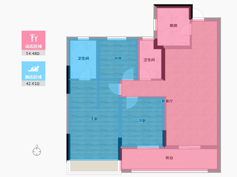 浙江省-湖州市-大华锦澜府-85.91-户型库-动静分区