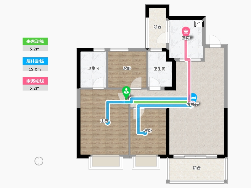 江苏省-镇江市-句容恒大云湖上郡-93.60-户型库-动静线