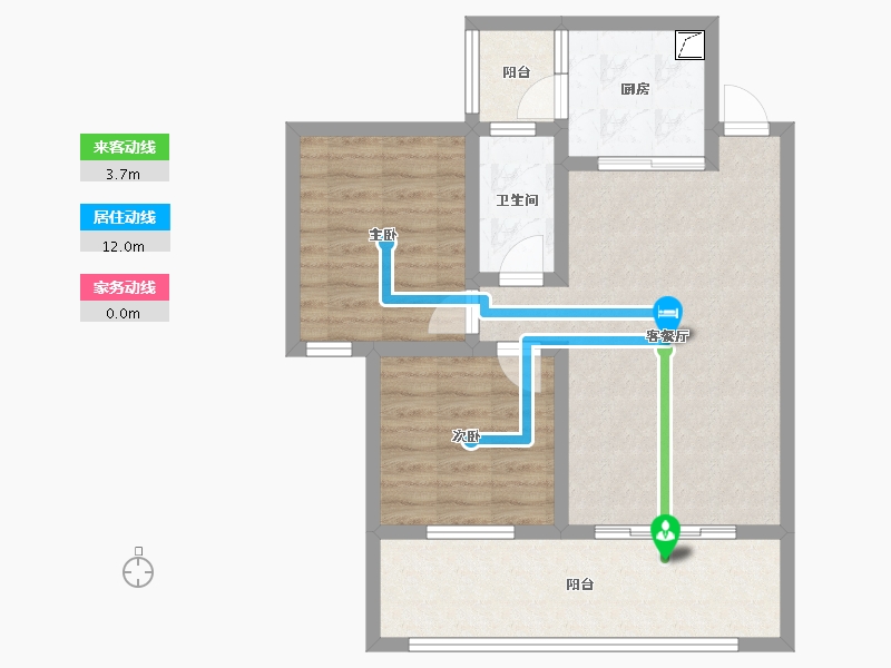 云南省-昆明市-南苑二期-70.00-户型库-动静线