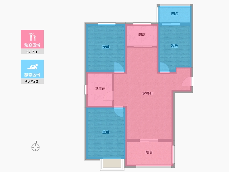 山西省-运城市-北街文苑小区-125.30-户型库-动静分区