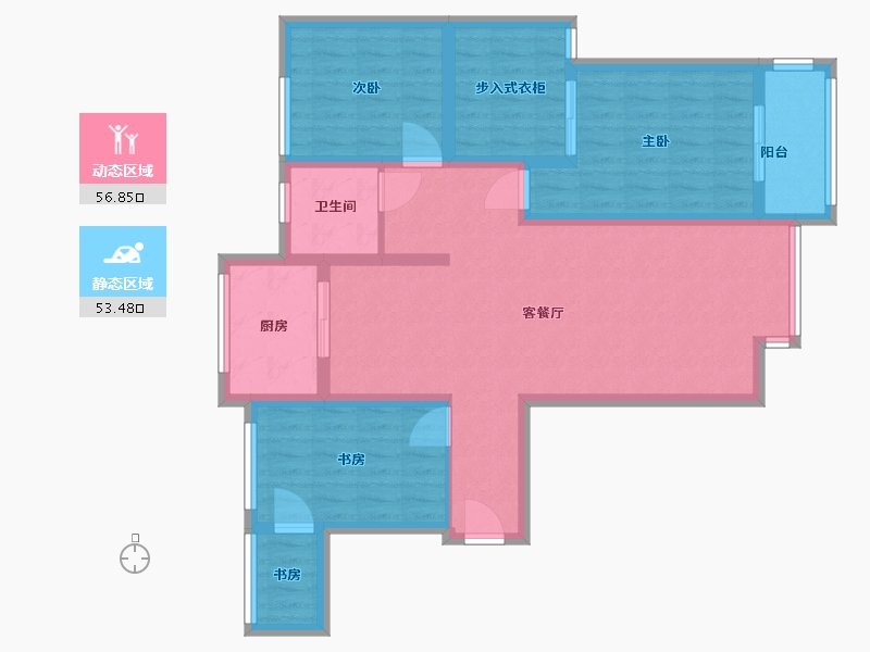 河南省-郑州市-锦绣花园社区-98.21-户型库-动静分区