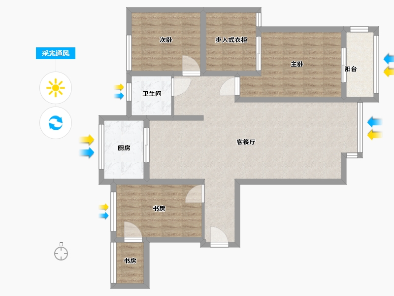 河南省-郑州市-锦绣花园社区-98.21-户型库-采光通风