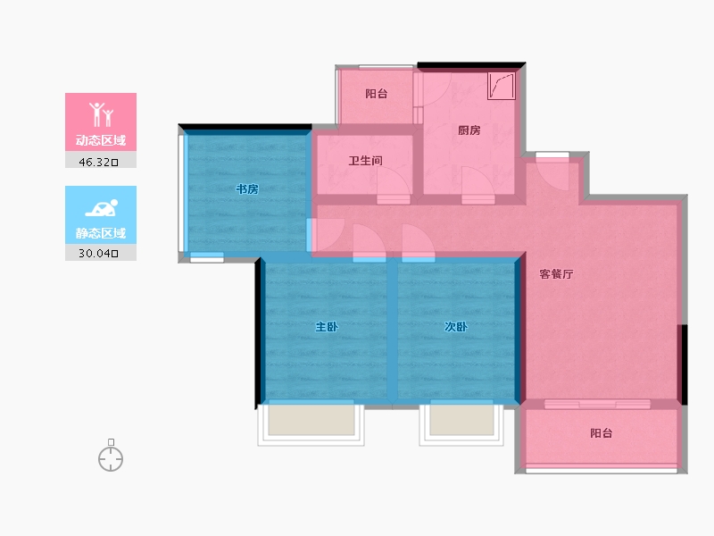 四川省-成都市-空港云尚-82.00-户型库-动静分区