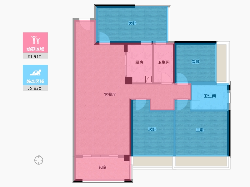 广西壮族自治区-贵港市-龙凤江城-100.00-户型库-动静分区