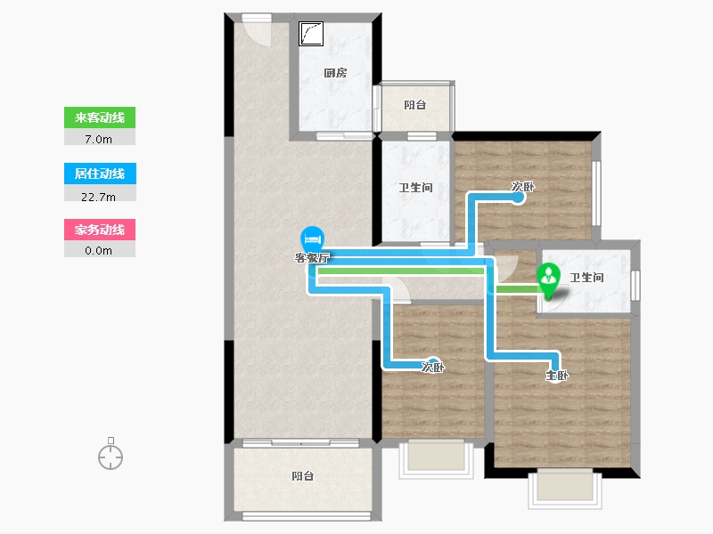 贵州省-六盘水市-银杏广场-130.00-户型库-动静线