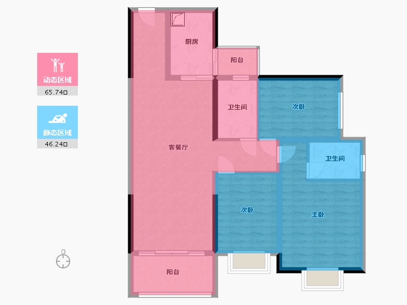 贵州省-六盘水市-银杏广场-130.00-户型库-动静分区