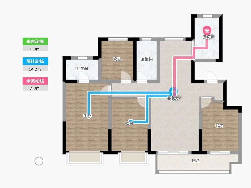 山东省-临沂市-宝德熙园-103.00-户型库-动静线