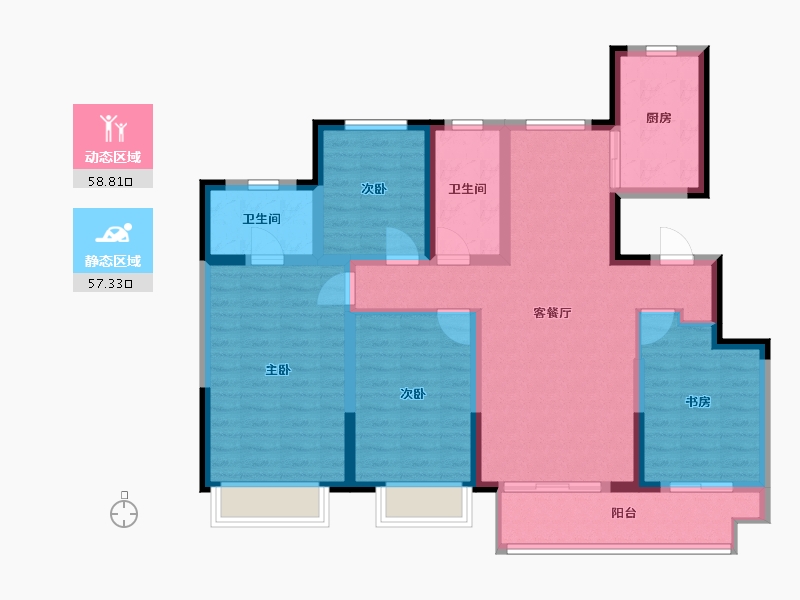 山东省-临沂市-宝德熙园-103.00-户型库-动静分区